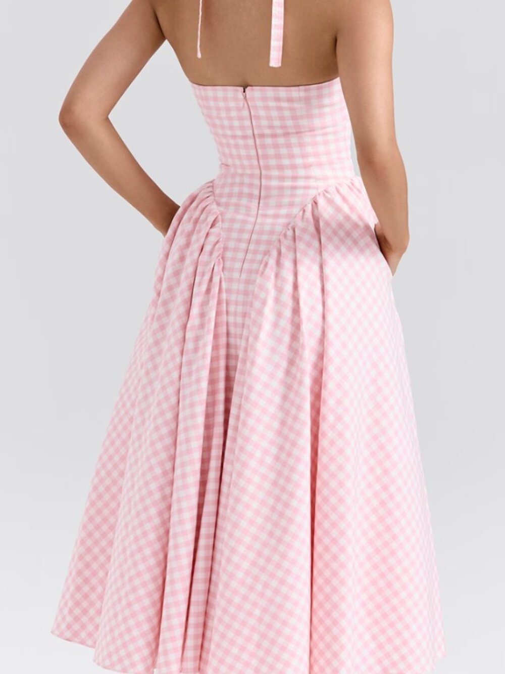 Marilyn Strawberry Shortcake Gingham Halter Midi Sundress - SMALL, NWT, NIB - Picture 2 of 8